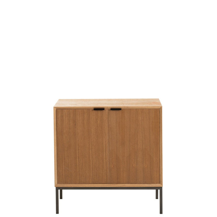 J-Line Kast Op poten 2 deuren hout/metaal naturel-Opbergkasten-J-Line