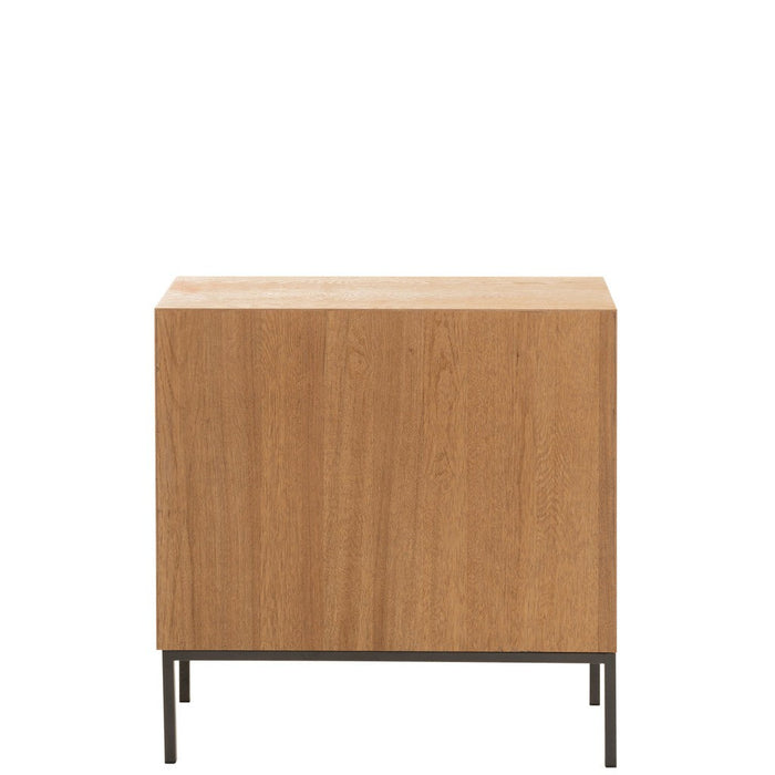 J-Line Kast Op poten 2 deuren hout/metaal naturel-Opbergkasten-J-Line