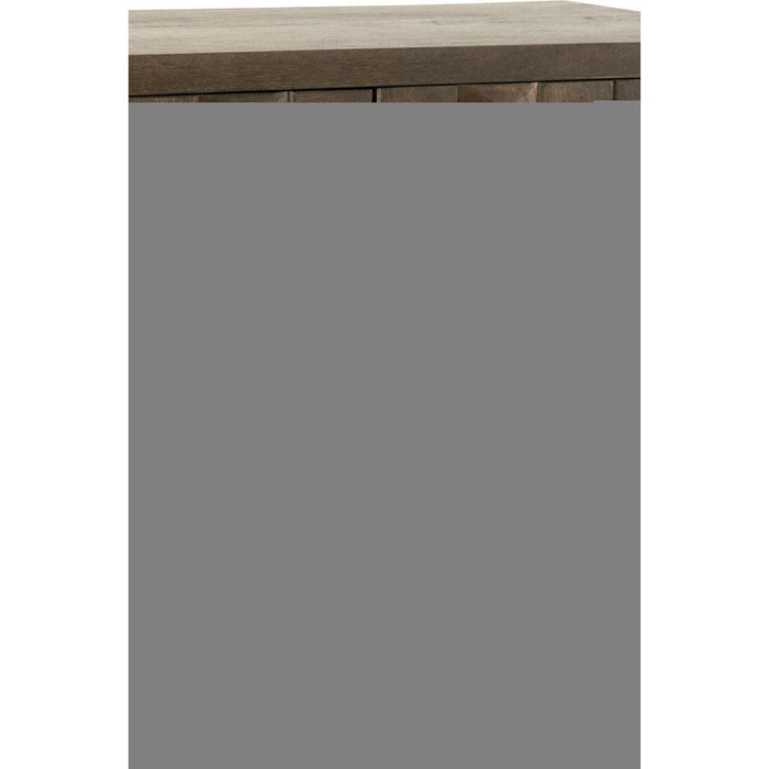 J-Line Kast Pino metaal/mangohout bruin/grijs-Ladenkasten-J-Line