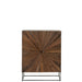 J-Line Kast Shanil 2 deuren hout/ijzer naturel/grijs-Opbergkasten-J-Line
