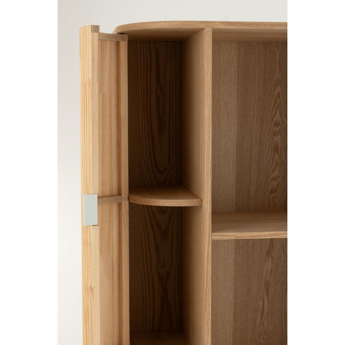 J-Line Kast Vakken rond mdf/dennenhout naturel-Vakkenkasten-J-Line
