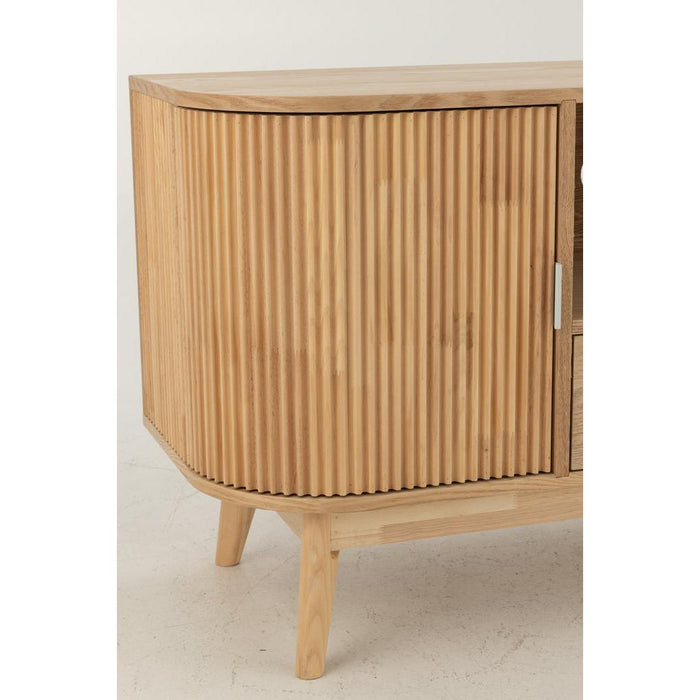 J-Line Kast rond mdf/dennenhout naturel small-Bergkasten-J-Line