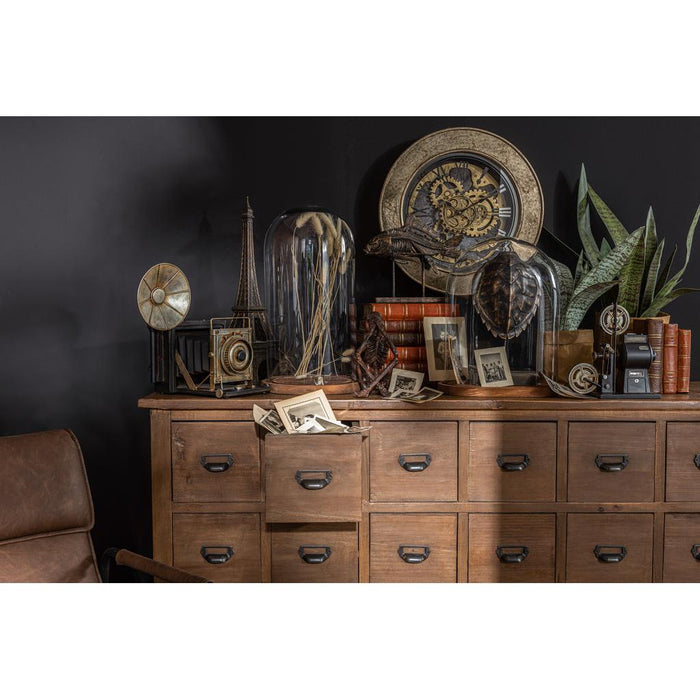 J-Line Klok Binnenwerk mdf antiek goud-Klokken-J-Line