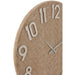 J-Line Klok Riet rond white wash naturel/wit large-Klokken-J-Line
