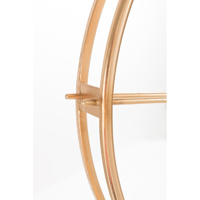 J-Line Klok Rond metaal goud small-Klokken-J-Line