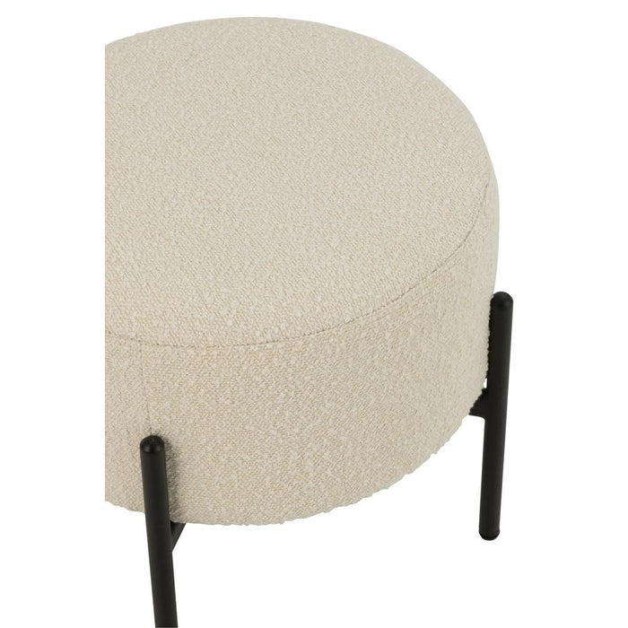 J-Line Kruk boucle multiplex/polyester wit/zwart-Krukken-J-Line