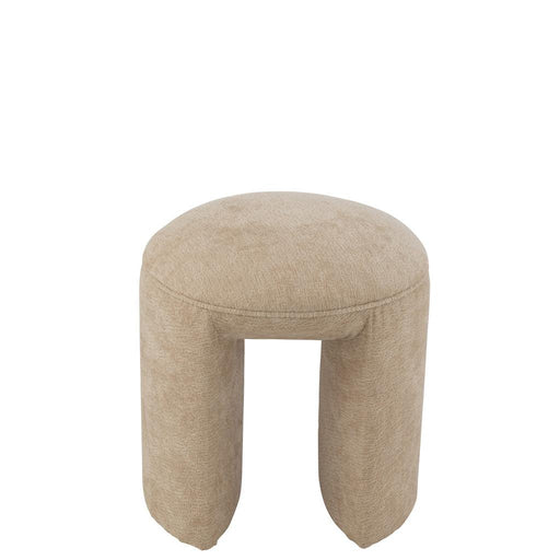 J-Line Kruk rond textiel beige-Krukken-J-Line