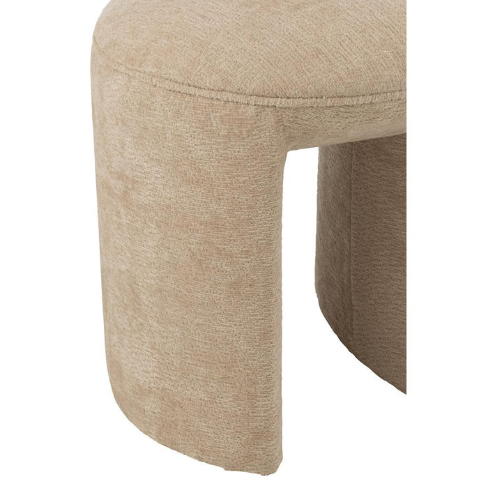 J-Line Kruk rond textiel beige-Krukken-J-Line