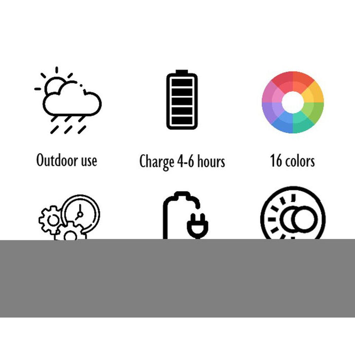 J-Line Lamp Bol buiten led plastiek mix medium-Vloerlampen-J-Line