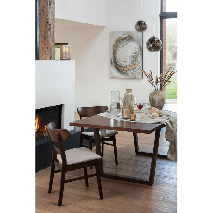 J-Line Lamp Bol glas spiegel zilver large-Hanglampen-J-Line