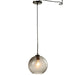 J-Line Lamp Bol spikkel glas grijs large-Hanglampen-J-Line
