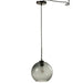 J-Line Lamp Bol spikkel glas grijs large-Hanglampen-J-Line