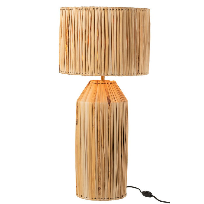 J-Line Lamp Hanna bananen bladeren naturel-Tafellampen-J-Line