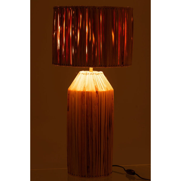 J-Line Lamp Hanna bananen bladeren naturel-Tafellampen-J-Line