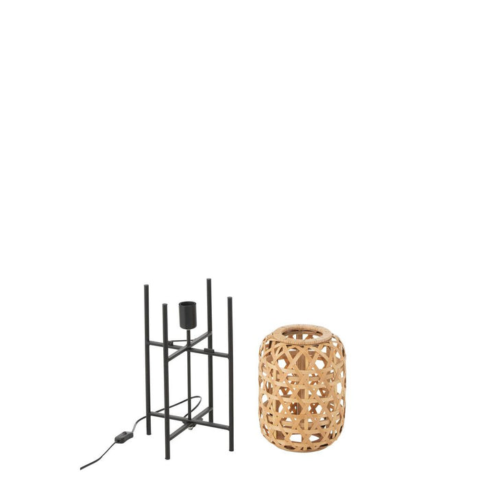J-Line Lamp Op voet bamboo naturel small-Tafellampen-J-Line