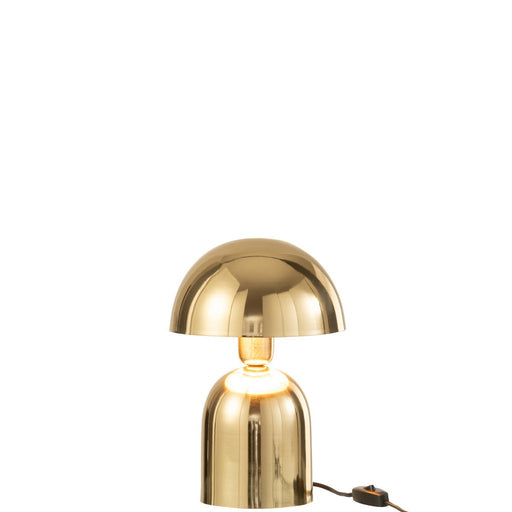 J-Line Lamp Paddenstoel metaal blinkend goud-Tafellampen-J-Line