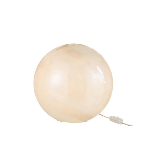 J-Line Lamp Parel rond glas wit large-Tafellampen-J-Line