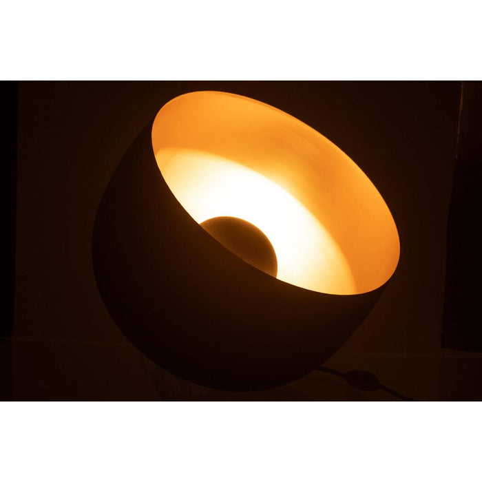 J-Line Lamp Rond interieur goud metaal zwart large-Tafellampen-J-Line