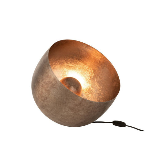 J-Line Lamp Rond metaal goud-Tafellampen-J-Line