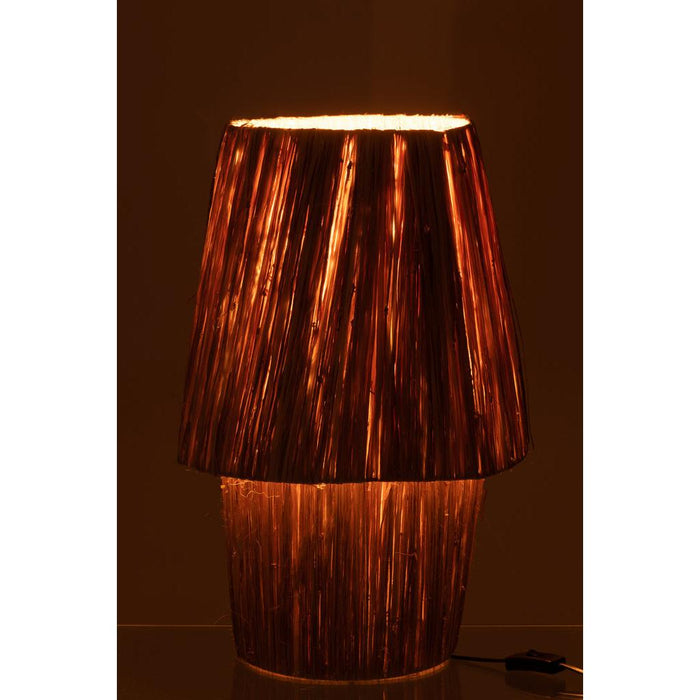 J-Line Lamp Sara zeegras natuur-Tafellampen-J-Line