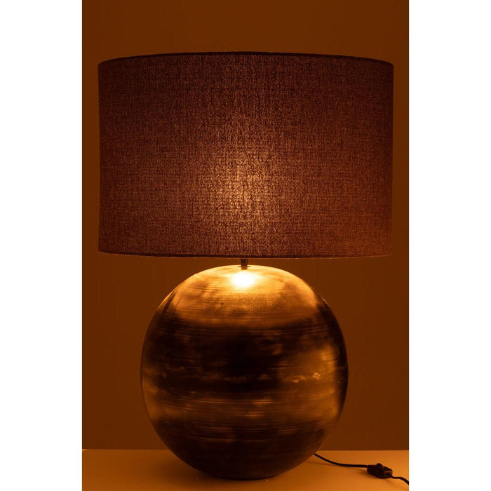 J-Line Lamp Schaal metaal zwart large-Tafellampen-J-Line