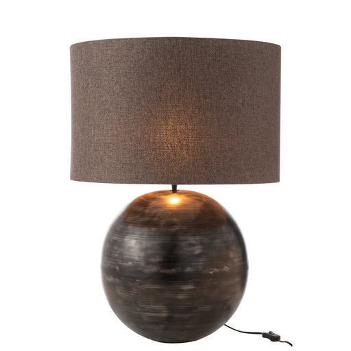 J-Line Lamp Schaal metaal zwart large-Tafellampen-J-Line