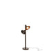 J-Line Lamp Staand 2lampen ijzer donker bruin-Vloerlampen-J-Line
