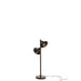 J-Line Lamp Staand 2lampen ijzer donker bruin-Vloerlampen-J-Line