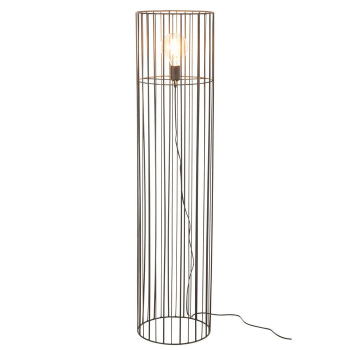 J-Line Lamp Staand rond metaal zwart-Vloerlampen-J-Line