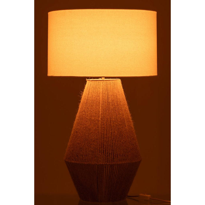 J-Line Lamp Striing metaal/jute naturel-Tafellampen-J-Line