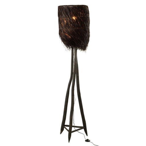 J-Line Lamp Takken arthur hout bruin large-Vloerlampen-J-Line