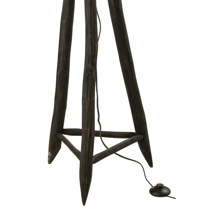 J-Line Lamp Takken arthur hout bruin large-Vloerlampen-J-Line