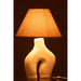 J-Line Lamp + kap poten papier mache wit-Tafellampen-J-Line