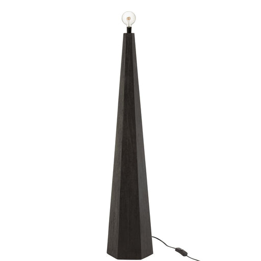 J-Line Lampvoet Octogonaal loofhout zwart-Tafellampen-J-Line