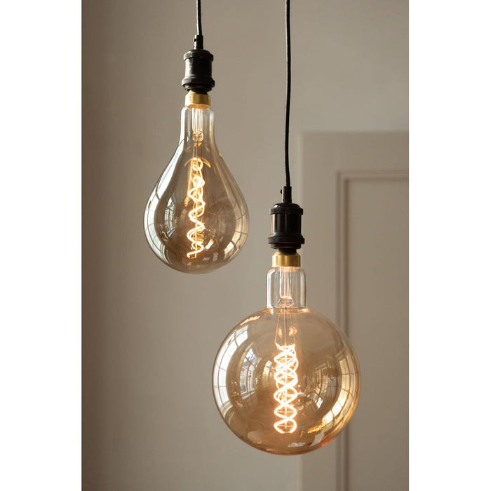 J-Line Ledlamp Smokey g200 double spiral e27-Lichtbronnen-J-Line