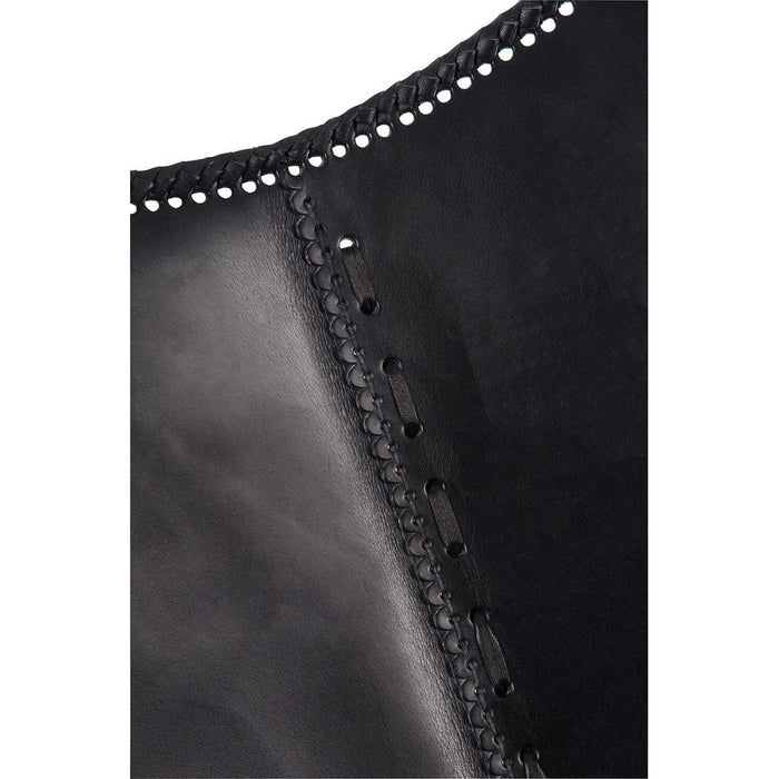 J-Line Lounge Stoel leder/metaal zwart-Fauteuils-J-Line