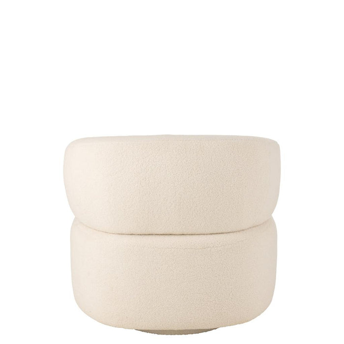 J-Line Lounge Zetel universe schuim/stof wit-Fauteuils-J-Line