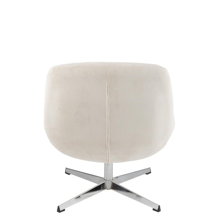 J-Line Loungestoel Chill metaal/multiplex creme/zilver-Spiegels-J-Line