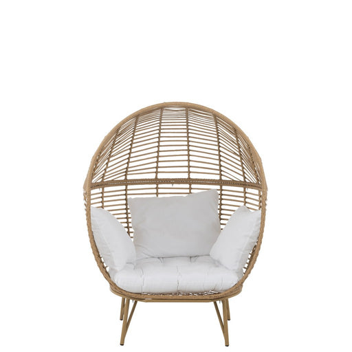 J-Line Loungestoel Ovaal staal naturel-Fauteuils-J-Line