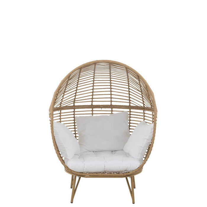 J-Line Loungestoel Ovaal staal naturel-Fauteuils-J-Line