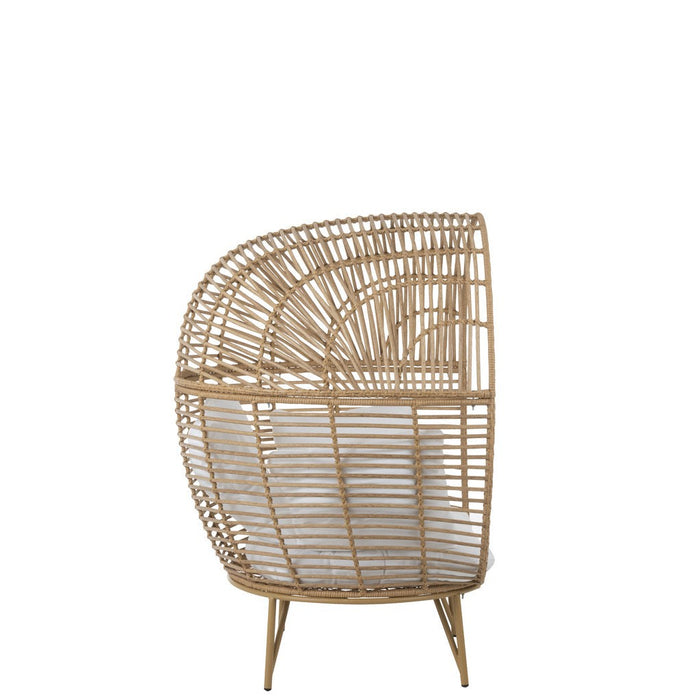 J-Line Loungestoel Ovaal staal naturel-Fauteuils-J-Line