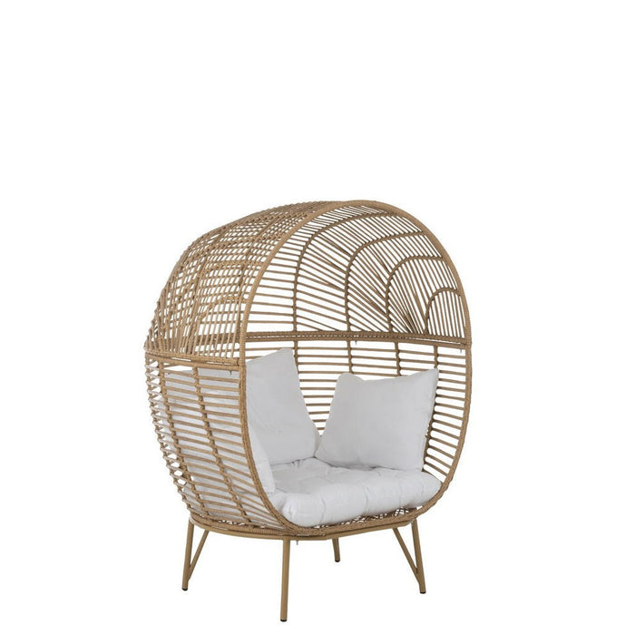 J-Line Loungestoel Ovaal staal naturel-Fauteuils-J-Line