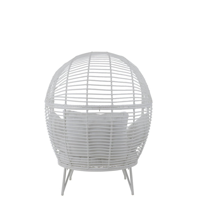 J-Line Loungestoel Ovaal staal wit-Fauteuils-J-Line