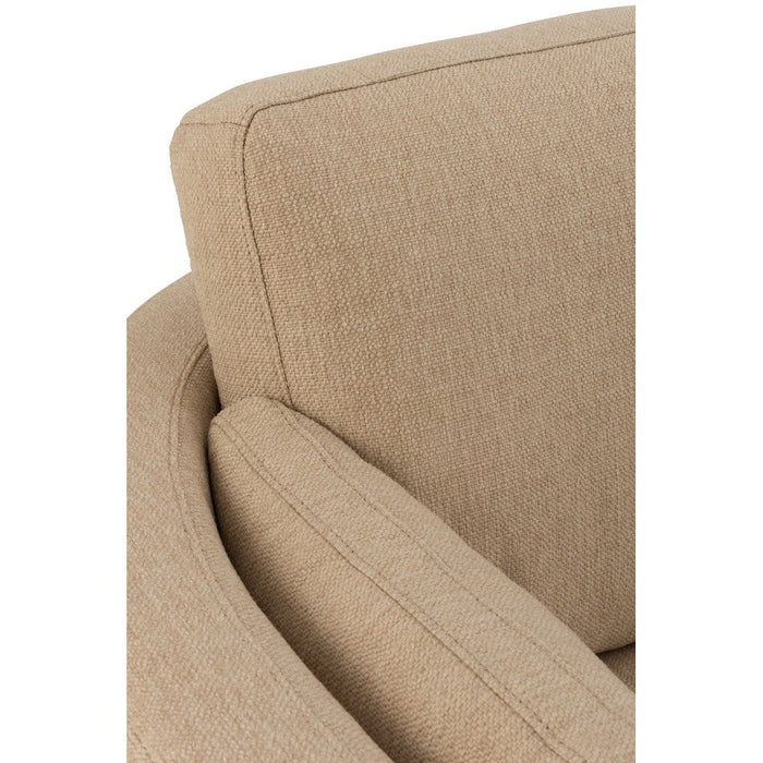 J-Line Loungestoel Swiv hout/textiel beige-Fauteuils-J-Line