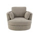 J-Line Loungestoel Swiv hout/textiel grijs-Fauteuils-J-Line