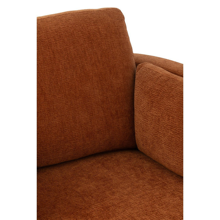 J-Line Loungestoel Swiv populierenhout/schuim roest-Fauteuils-J-Line