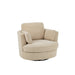 J-Line Loungestoel Swiv populierenhout/schuime beige-Fauteuils-J-Line