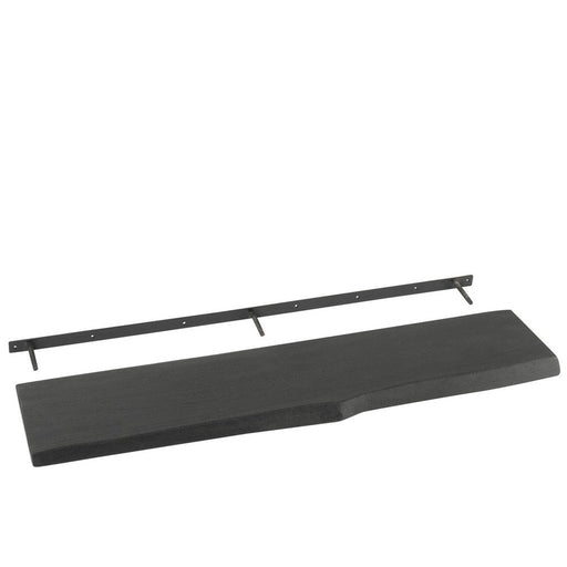 J-Line Muurplank Gerard mango hout zwart large-Wandplanken-J-Line