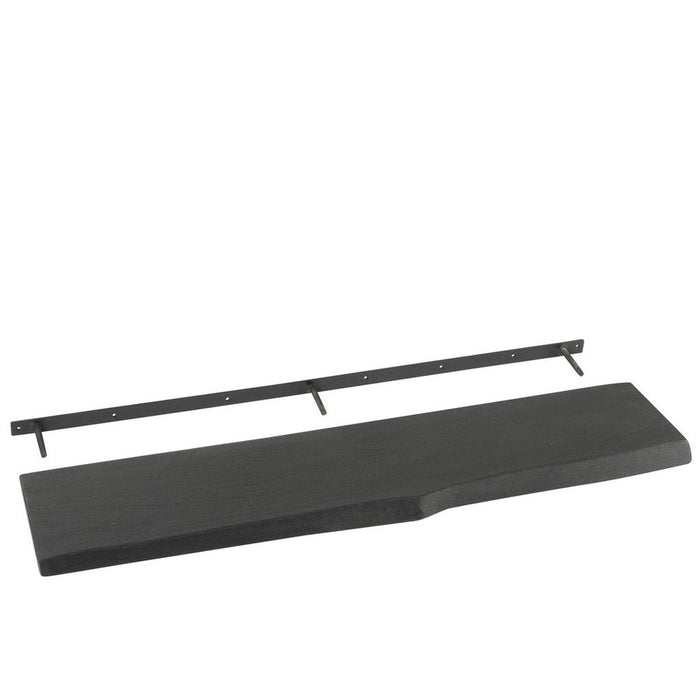 J-Line Muurplank Gerard mango hout zwart large-Wandplanken-J-Line