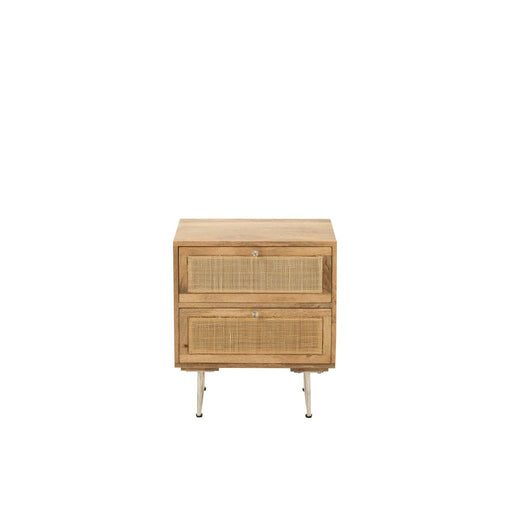 J-Line Nachtkast Rattan mangohout naturel-Salontafels-J-Line